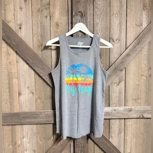 Blue 84 Gray Key Largo Tank Top with Colorful Design